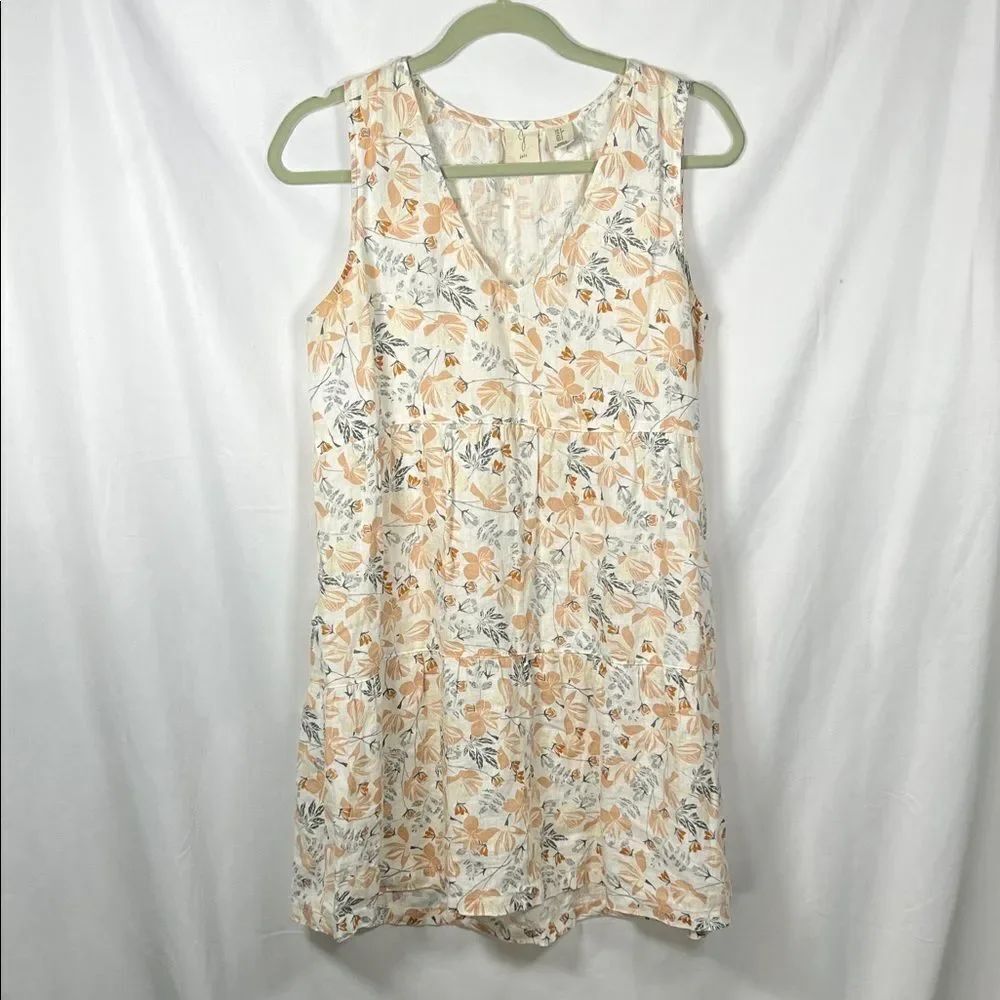 Joie Floral Dress 100% Linen Dress size Small